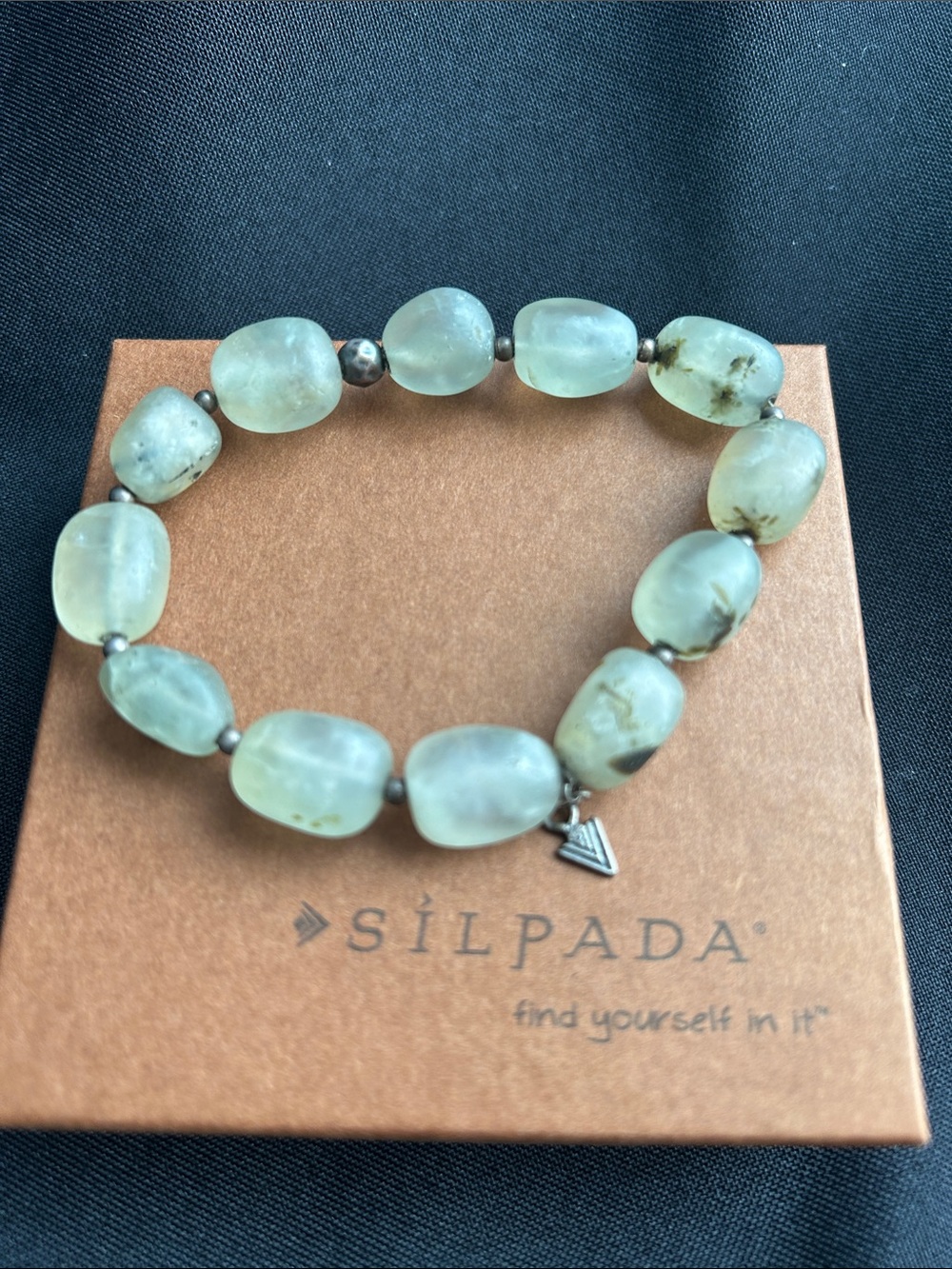 Silpada B1798 Green Quartz & Sterling Silver Bracelet